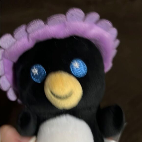 Disney Parks Wishables It’s a Small World Penguin Plush Purple Hat Blue Eyes - Picture 3 of 7